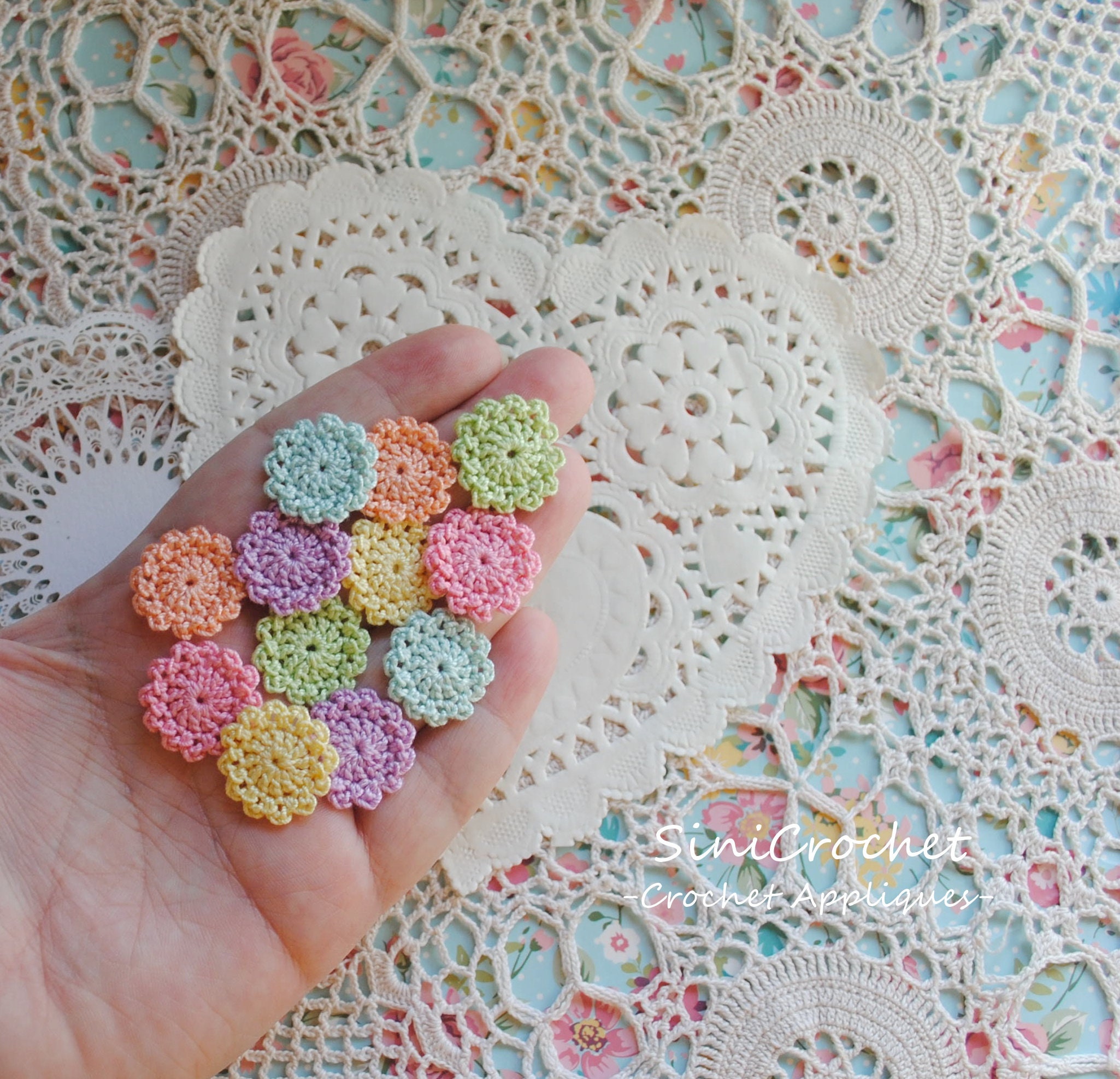 Crochet Pastel Lace Circles for Decorating Junk Journals Etsy
