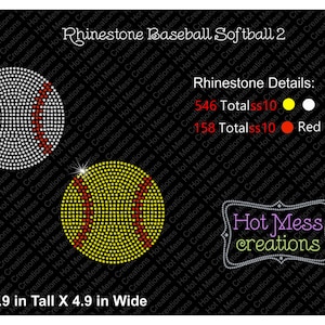 Rhinestone Baseball Softball SVG Cut File Rhinestone Template Download