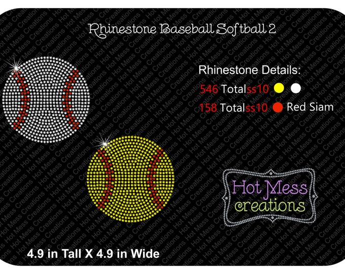 Rhinestone Baseball Softball SVG Cut File Rhinestone Template Download ...