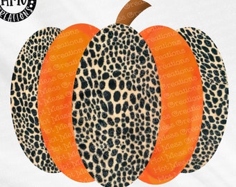 Floral Pumpkin Snakeskin Leopard Watercolor Sublimation Fall - Etsy