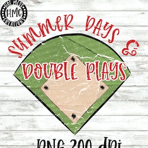 Softball PNG - Summer Days and Double Plays - Grunge Softball Field - Sublimation PNG - Digital Download