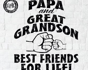 Papa & Great Grandson Fist Bump SVG – Shirt Design (Digital Download)