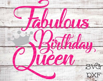 Birthday Queen Svg Happy Birthday Svg Birthday Mom Svg Etsy