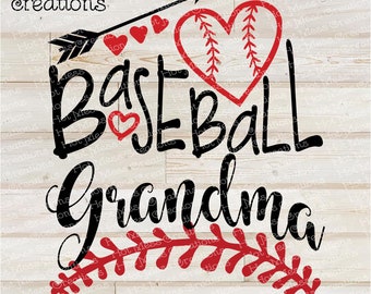 Baseball Grandma Svg Etsy