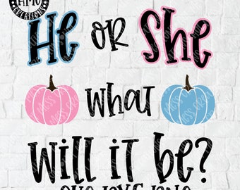 Pumpkin He Or She Etsy