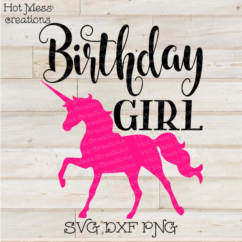 Download Clip Art Art Collectibles Unicorn Birthday Girl Shirt Design Digital Download Birthday Girl Svg Dxf Png