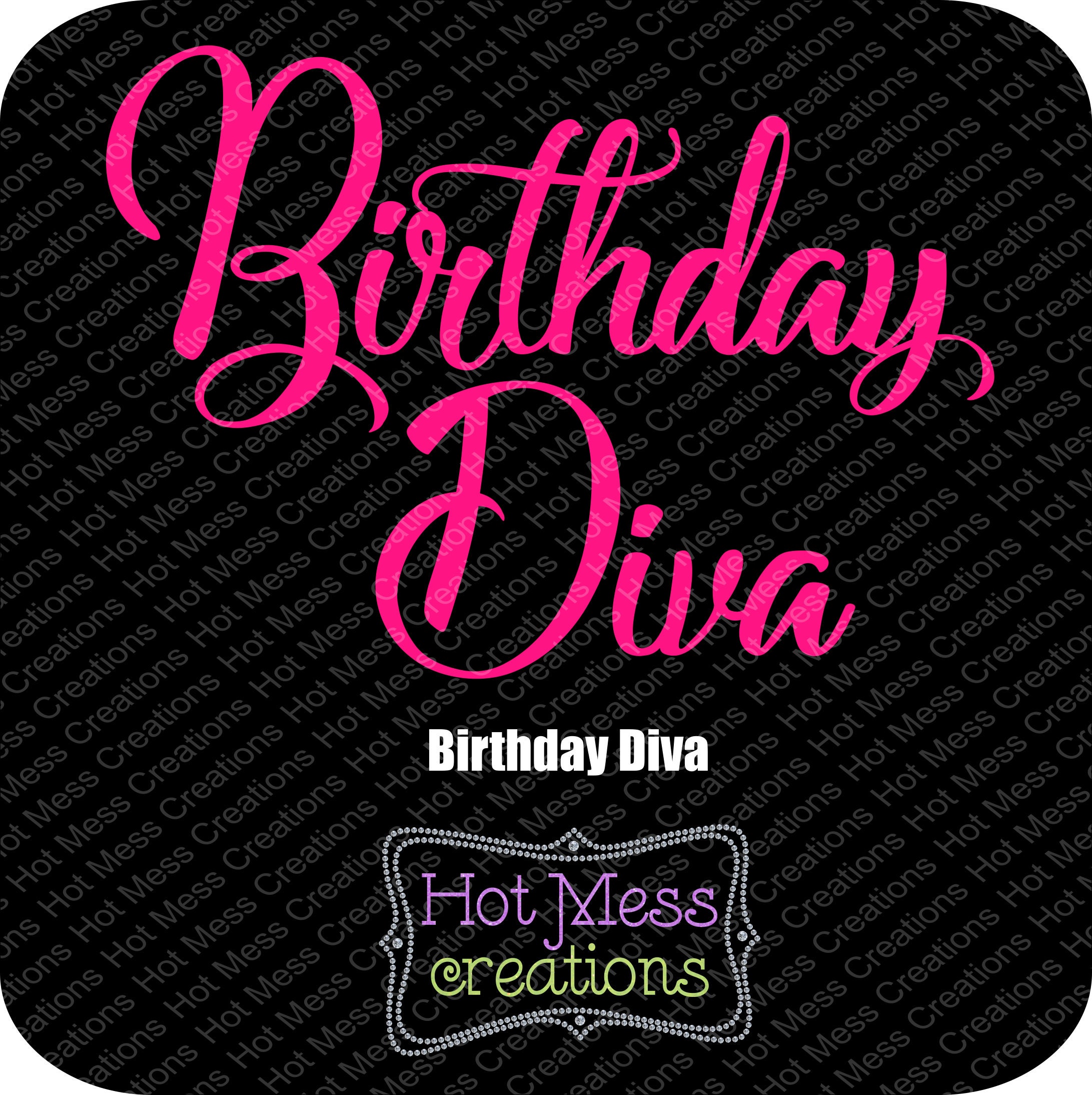 Download Birthday Diva SVG Birthday Girl Diva Design Birthday | Etsy