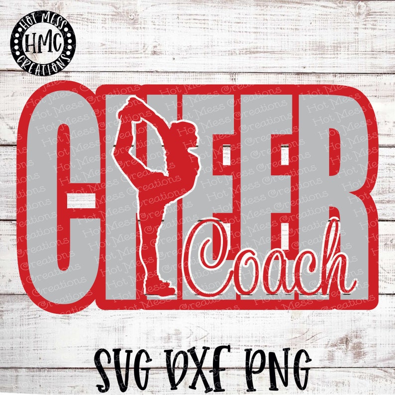 Download Cheer Coach SVG DXF PNG Cheer Coach Shirt Design Digital ...