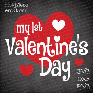 Valentine SVG DXF PNG - Meu primeiro Dia dos Namorados - Download digital