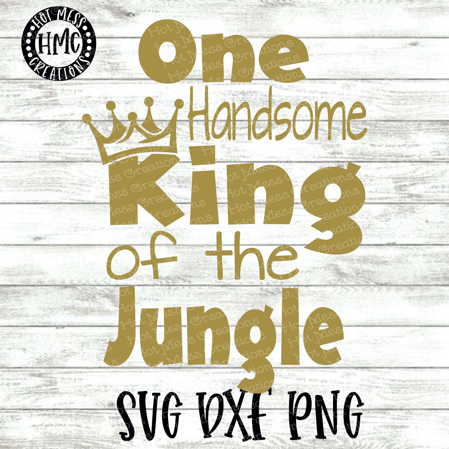 Download Boys Birthday Svg Dxf Png One Handsome King Of The Jungle Etsy