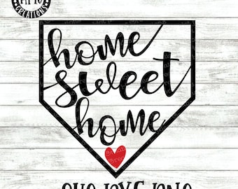 Baseball Home Sweet Home SVG: Shirt Design (Digital Download)
