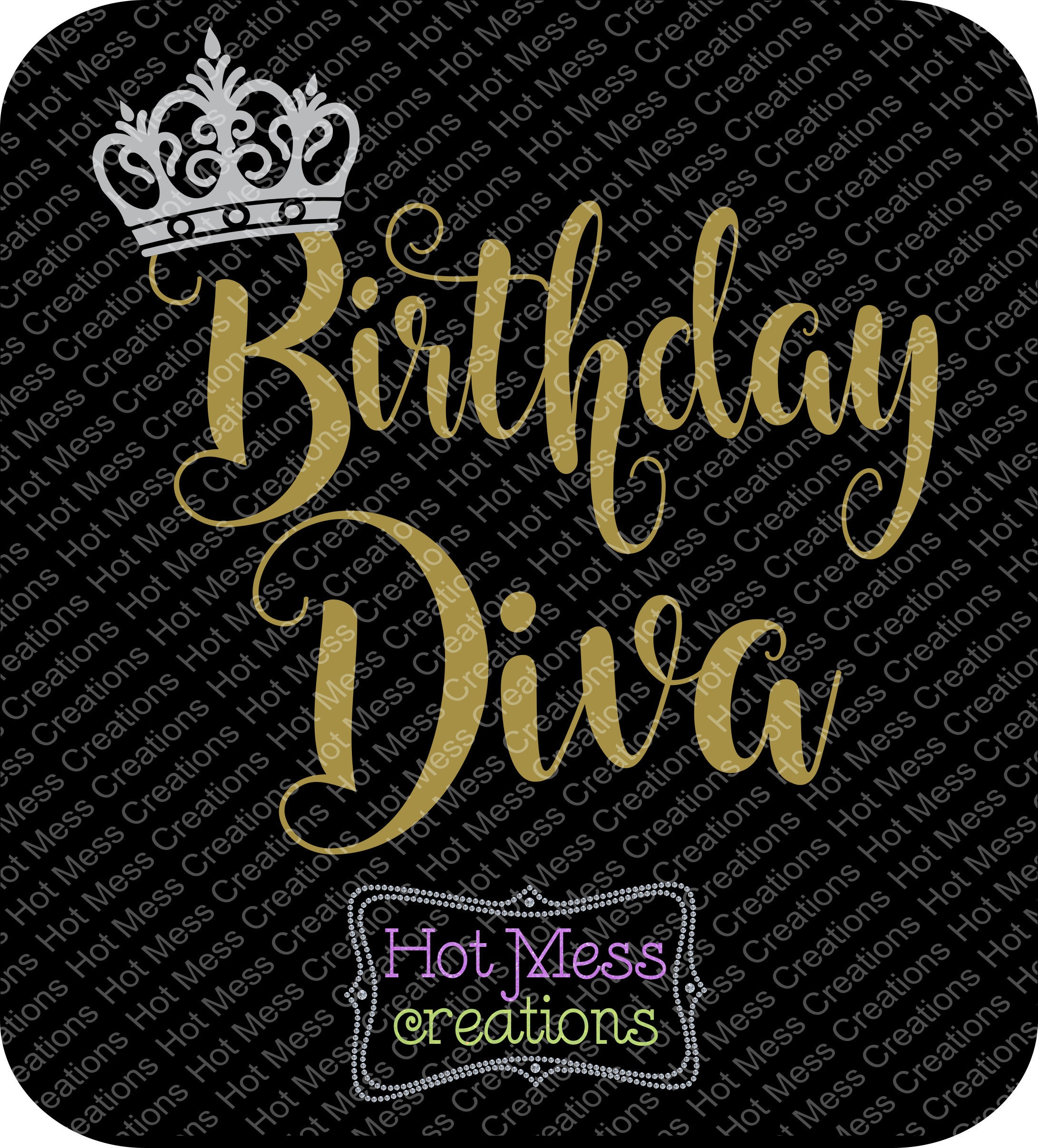 Download Birthday Diva with Crown SVG DXF Birthday Girl Diva | Etsy