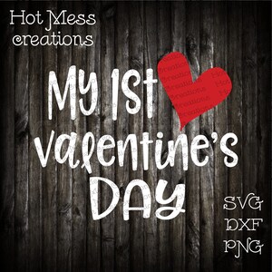 Valentine SVG DXF PNG - Meu primeiro Dia dos Namorados - Download digital