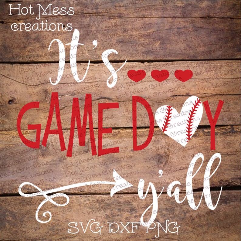 It/'s Game Day Y/'all Digital Download Baseball SVG DXF PNG
