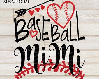 Baseball MiMi SVG: Grandparent Design (Digital Download)