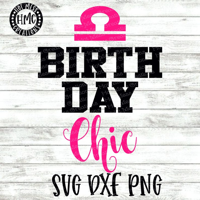 Download Libra Birthday Chic SVG DXF PNG Libra Birthday Design | Etsy