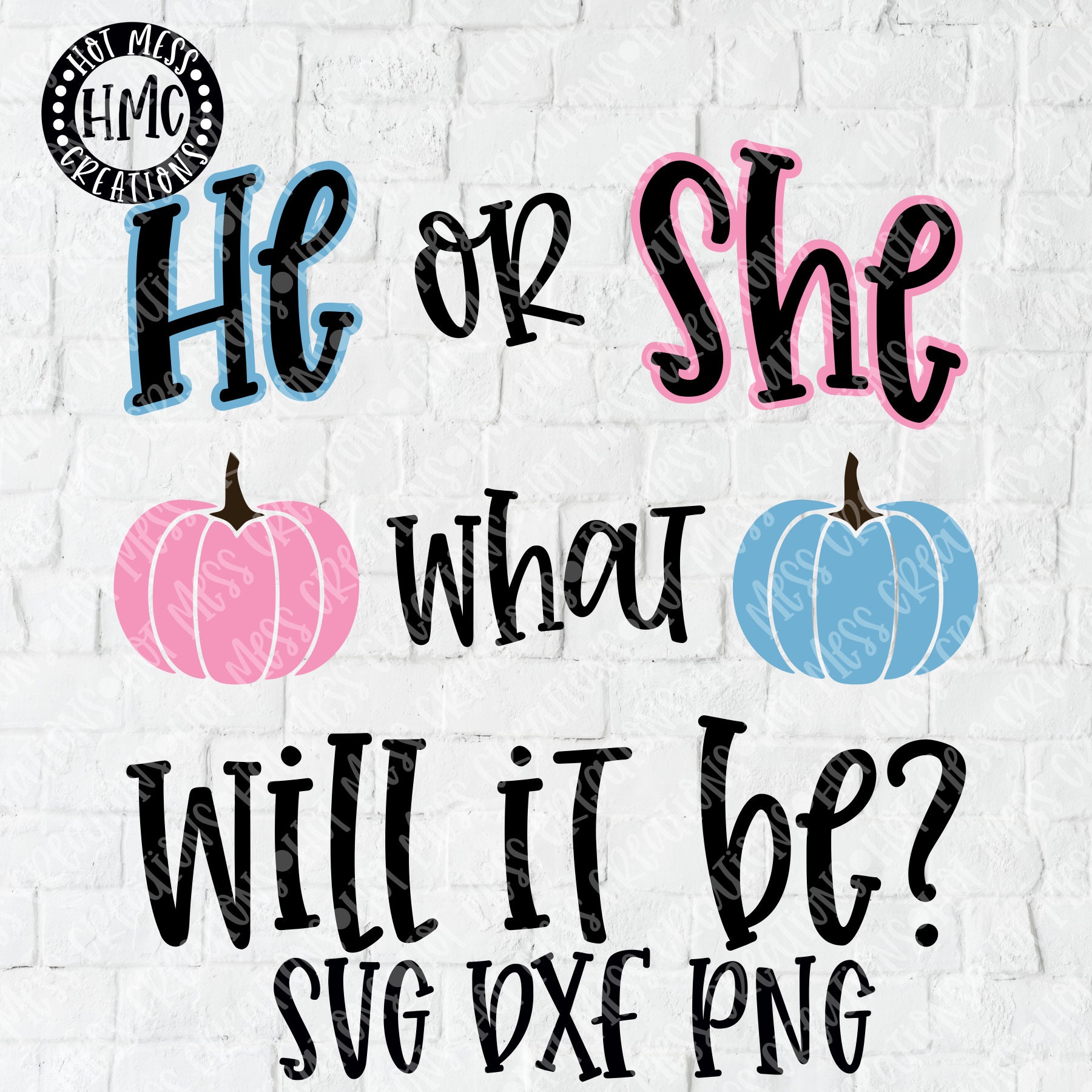 Baby Shower Svg Dxf Png He Or She What Will It Be Halloween Etsy