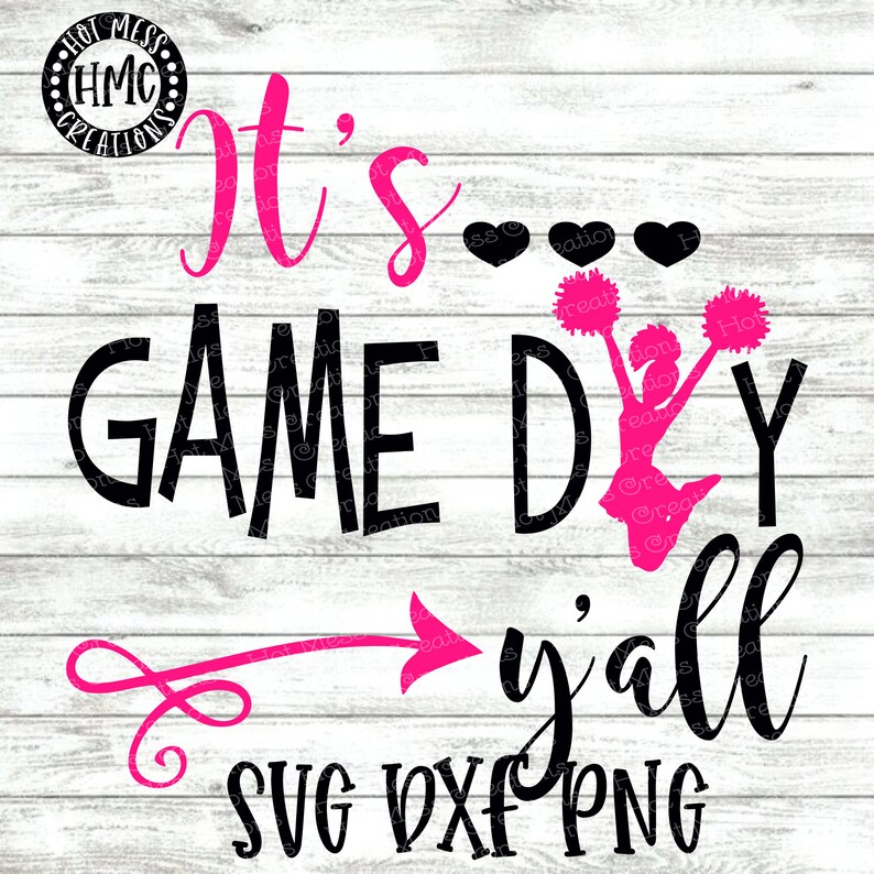 It/'s Game Day Y/'all Cheer Mom SVG DXF PNG Digital Download Cheer Mom Shirt Design Cheerleader