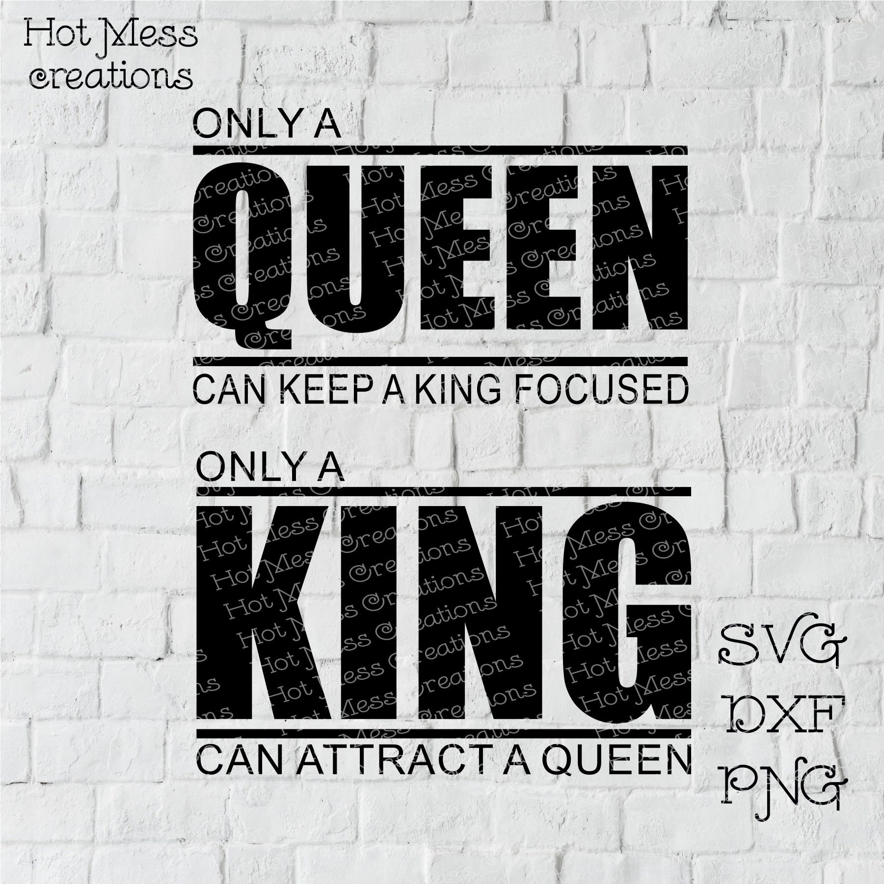 Only queen. King svg.