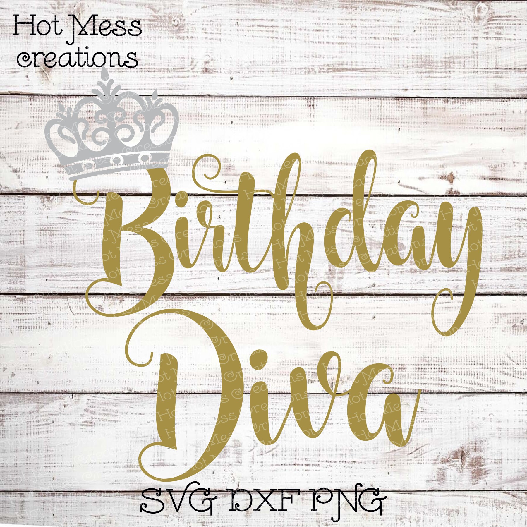 Download Birthday Diva SVG DXF PNG Birthday Diva Shirt Design | Etsy