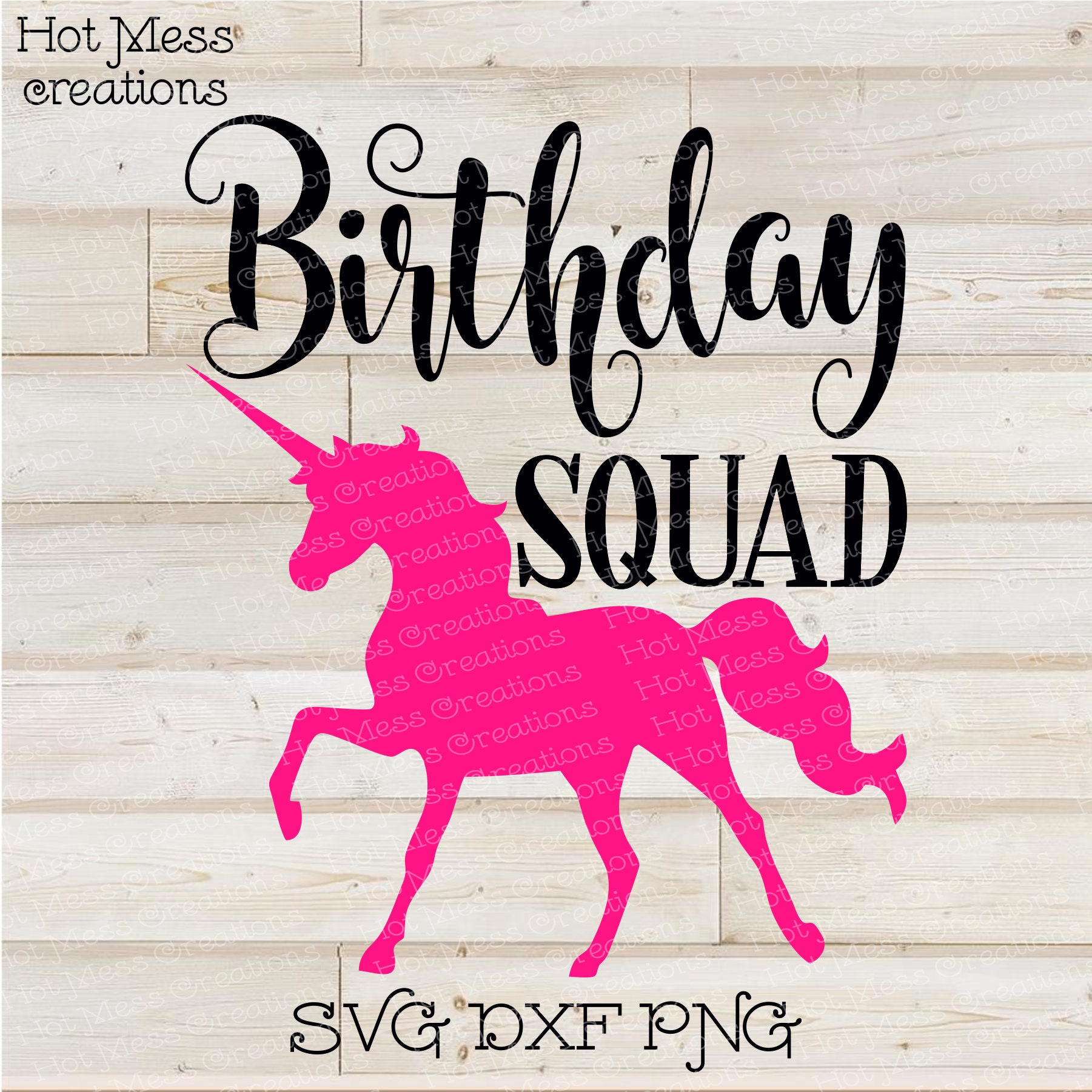 Download Birthday Squad SVG DXF PNG Unicorn Birthday Squad Shirt | Etsy
