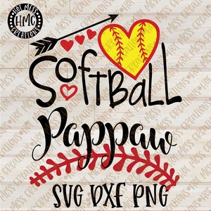 Softbol SVG DXF PNG - Abuelo de Softbol - Diseño de Abuelo de Softbol - Descarga Digital