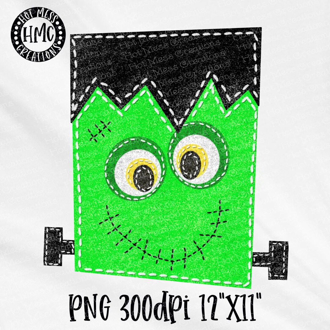 Halloween PNG - Stitched Frank Monster PNG - Sublimation Print PNG ...