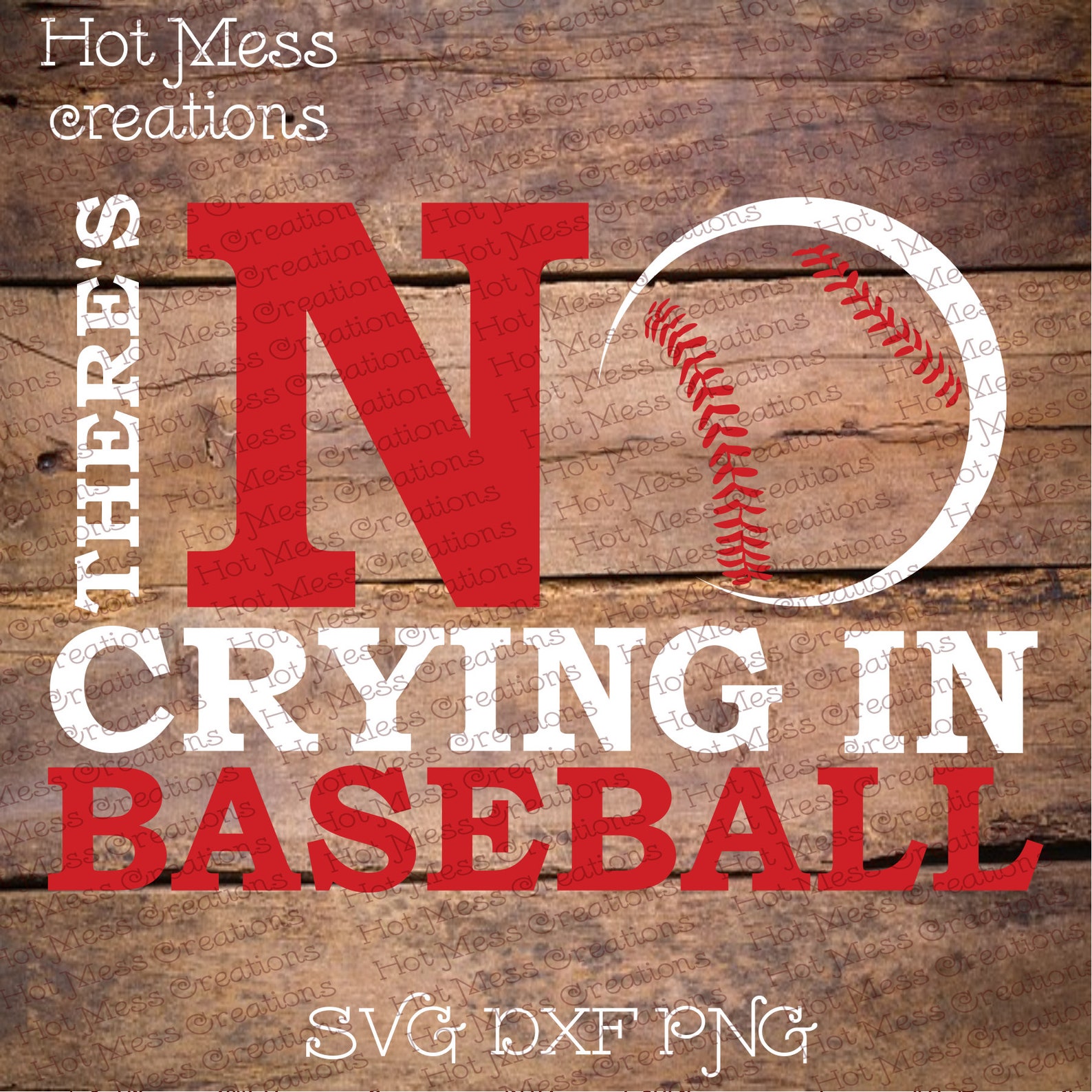 Baseball SVG DXF PNG There&rsquo;s No Crying in Baseball | Etsy