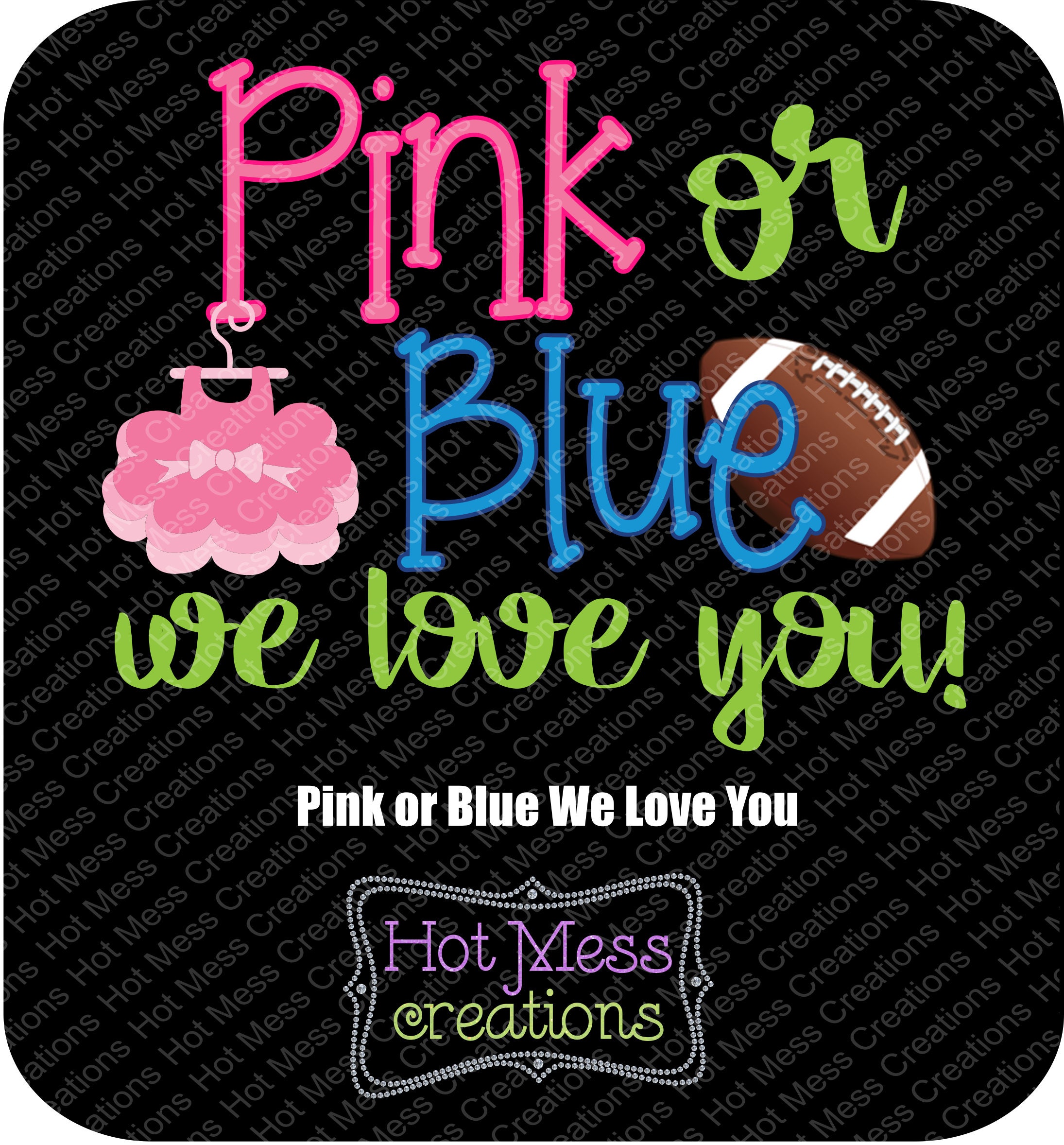 Download Pink or Blue We Love You SVG/PDF Print and cut Digital | Etsy