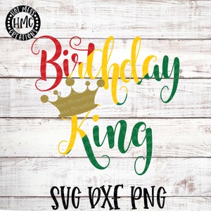 Aniversário SVG DXF PNG - Design de camiseta com tema de aniversário King Jamaica - Download digital