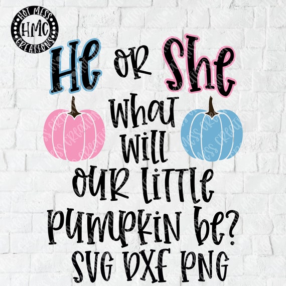 Baby Shower Svg Dxf Png He Or She What Will Our Little Etsy