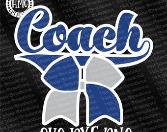 Cheer SVG DXF PNG - Cheerleader Coach Design - Cheer Bow - Digital Download