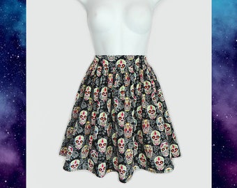 Halloween Sugar Skull Skirt