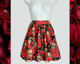 Skull and Rose Skirt