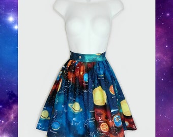Outer Space Solar System Skirt