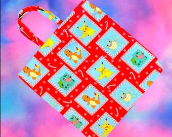 Christmas Pokemon tote bag