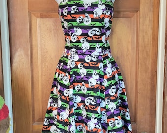 Halloween Skull and Bat Dress