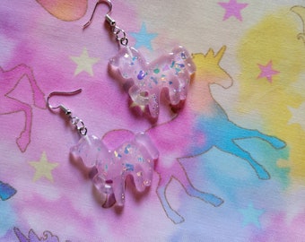 Purple Unicorn Earrings