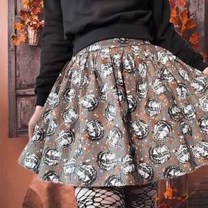 Custom Halloween Pumpkin Pinup Skirt