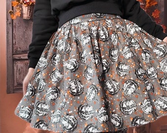 Halloween Pumpkin Pinup Skirt