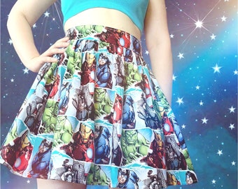 Superhero Comic Book Skirt