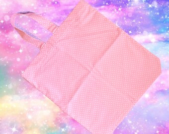 Pink and purple tote bag