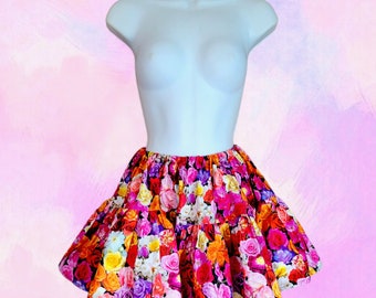 Rainbow Floral Skirt
