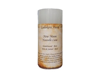 NEW - Lailokens Awen New Moon 2" x 4" Scented Spell Candle