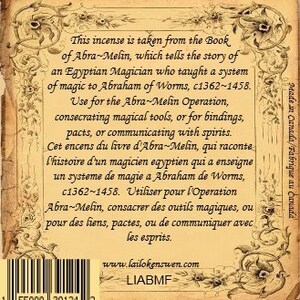 Lailokens Awen AbraMelin Loose Incense french manuscript 1 oz. 28g image 2