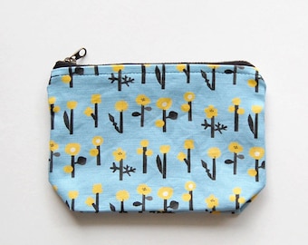 zipper pouch 'yellow flowers' (small)