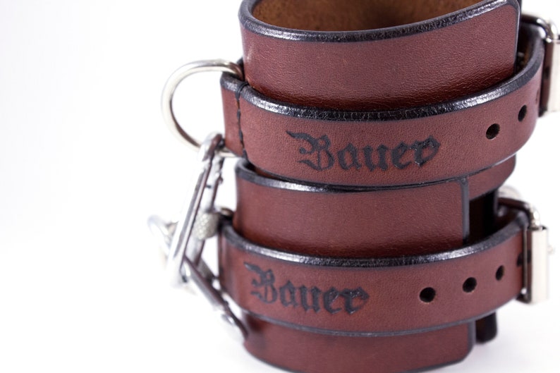 Leather Handcuffs BDSM For Lovers-Submission Handcuffs-Restrains-Leather Bracelets