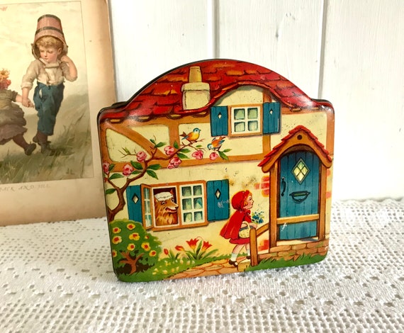 Vintage Dainty Dinah Toffee Tin Cottage Little Red Riding Hood Etsy