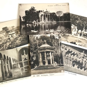 Antique Postcards, Rome, Italy, Social History, Six Real Photograph Cards, Landmarks, Social History, Roma