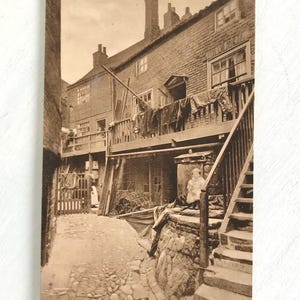 Antique Postcard, Whitby, Wilson’s Yard, Real Photograph, West Yorkshire, Frith’s